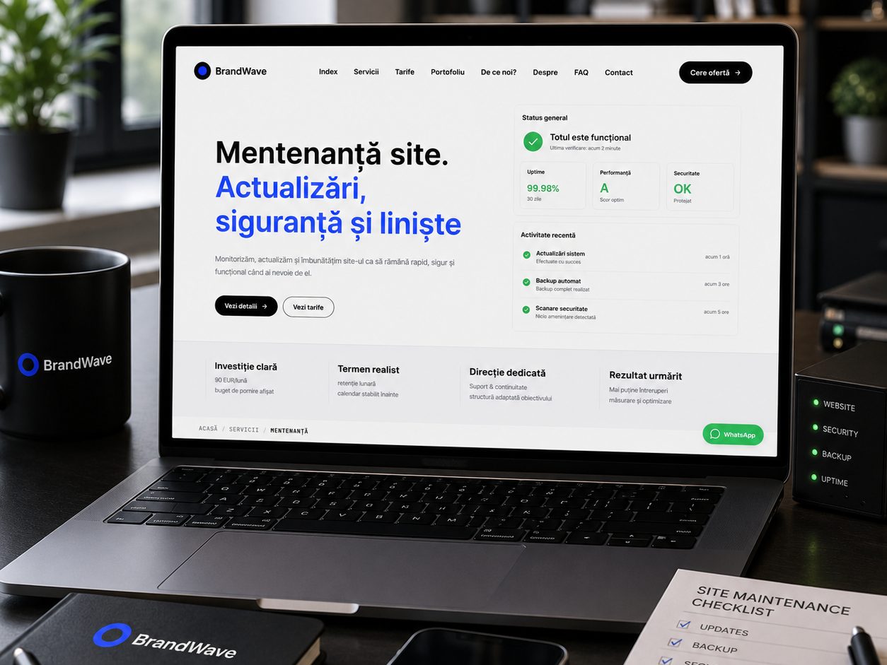 Mentenanță Website & Suport Tehnic
